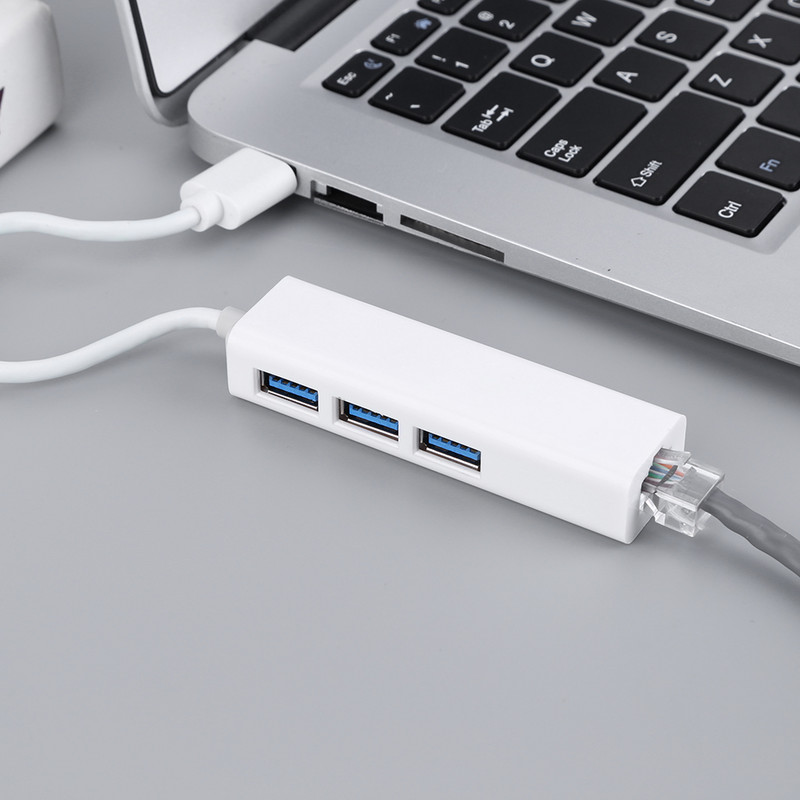 USB 3.0 HUB Multi C tipa sadalītājs USB C uz Ethernet RJ45 adaptera sargspraudnis 1000 MBPs liels ātrums iOS klēpjdatoram Macbook Pro Android