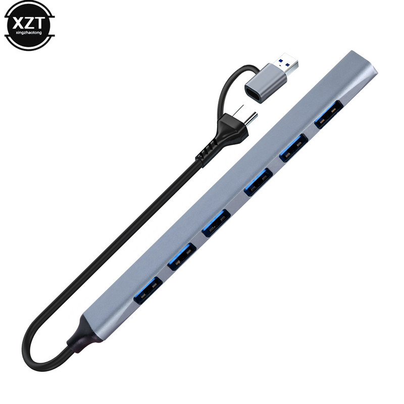 USB Type-C 7 portos HUB OTG adapter USB 3.0 2.0 HUB bővítőelosztó Macbook laptop PC merevlemezes egér billentyűzethez