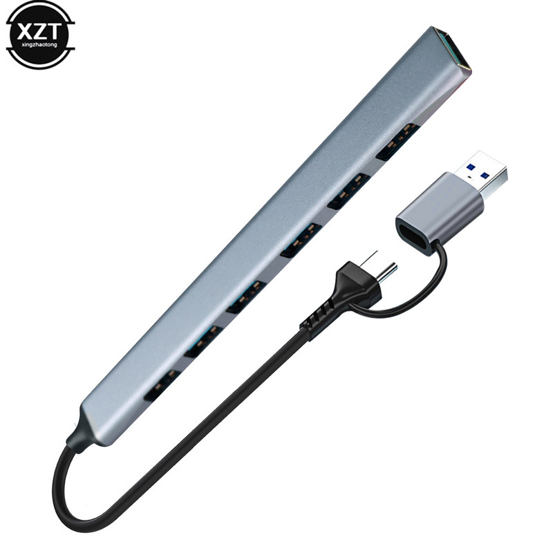 USB Type-C 7 portos HUB OTG adapter USB 3.0 2.0 HUB bővítőelosztó Macbook laptop PC merevlemezes egér billentyűzethez