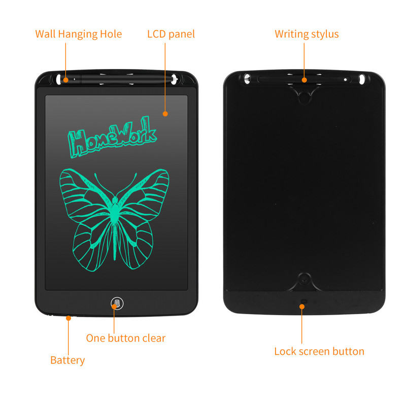 10 colių vaikų dovanų dažų žaislai skystųjų kristalų rašymo planšetė Skaitmeninė grafinė piešimo planšetė Elektroninė rašymo ranka padėklų lenta su storu rašikliu