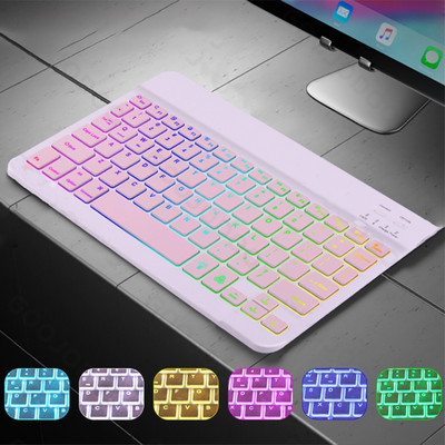 Pentru iPad Tastatură Tastatură fără fir retroiluminată compatibil Bluetooth Pentru Samsung Xiaomi Huawei Apple Phone Laptop Tabletă Tastatură