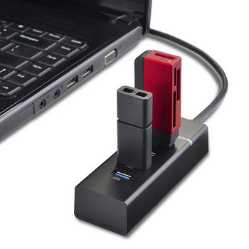 Високоскоростен USB3 0 4-портов хъб компютър USB многоинтерфейсен сплитер Разширение Адаптер за настолен компютър