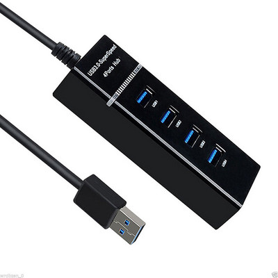 Didelės spartos USB3 0 4 prievadų šakotuvas kompiuteris USB kelių sąsajų skirstytuvas išplėtimas stalinio kompiuterio adapteris
