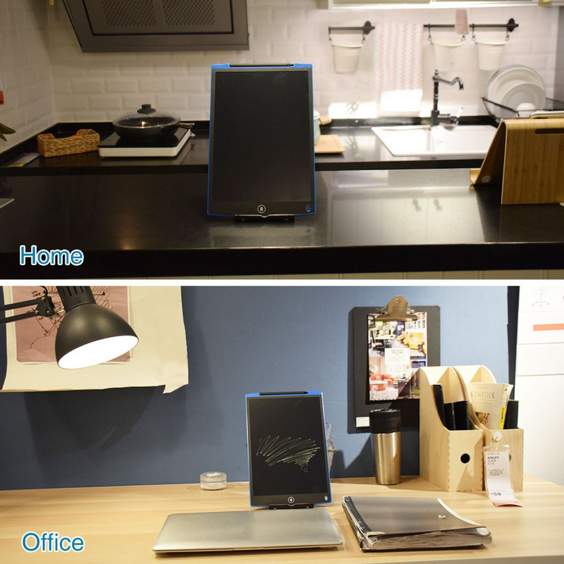 12 colių skystųjų kristalų rašymo planšetinis kompiuteris Skaitmeninės rašymo ranka pagalvėlės Nešiojama elektroninė piešimo lenta Itin plona lenta su rašikliu, skirta vaikų žaislams