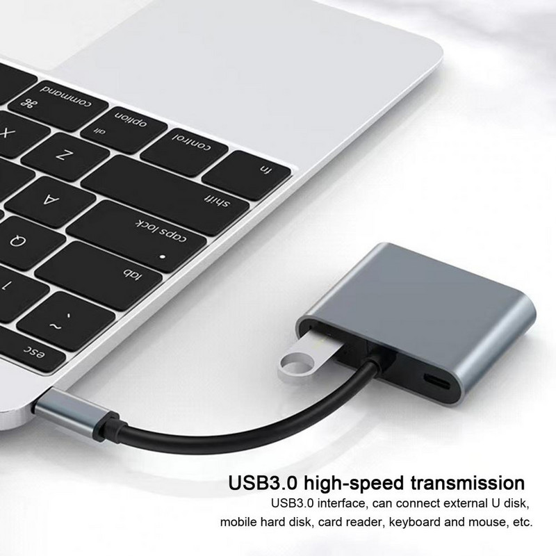 C-tüüpi jaotur 4 in 1 4K 1080P väljund Professionaalne USB-C ja HDMI-ühilduv VGA USB3.0 PD dokkimisjaam kodukino jaoks