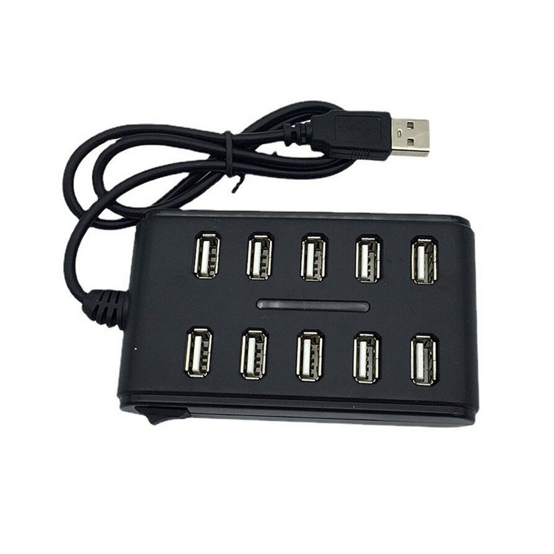 Otthoni USB 2 0 hub univerzális USB-A adapter 10 portos átalakító elosztó