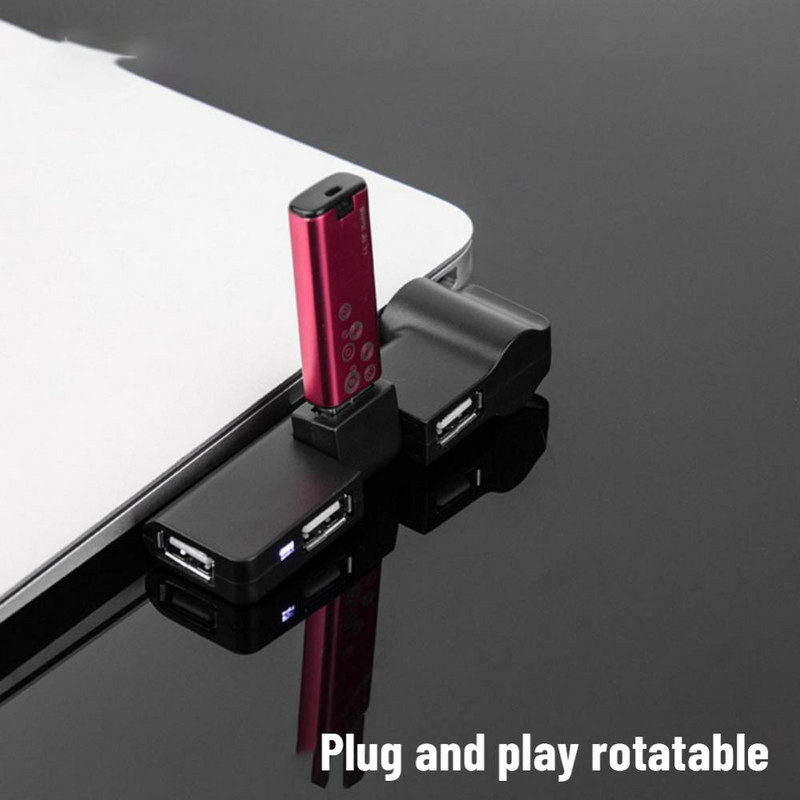 Duomenų kabelio adapteris 4 prievadų šakotuvas 4 viename USB 2.0 šakotuvas nešiojamojo kompiuterio priedai USB šakotuvo skirstytuvo adapteris USB plėtinys mini