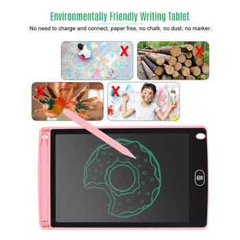 Φορητό tablet γραφής LCD 8 ιντσών Εξαιρετικά λεπτό ηλεκτρονικό χαρτόνι σχεδίασης επαναχρησιμοποιήσιμο μαξιλαράκι χειρογράφου με κουμπί διαγραφής στυλό γραφίδας Δώρο