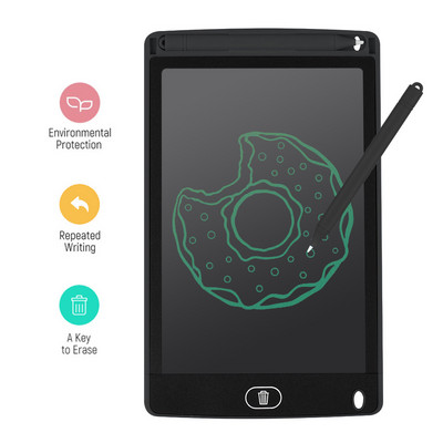 Nešiojamas 8 colių skystųjų kristalų rašymo planšetinis kompiuteris Itin plona elektroninė piešimo lenta, daugkartinis rašymo ranka padėklas su rašiklio rašiklio trynimo mygtuko dovana