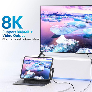 140W USB4.0 Μαγνητικός Προσαρμογέας USB C To Type C 40Gbps Γρήγορη φόρτιση Μετατροπέα μαγνήτη Σύνδεσμος καλωδίου 8K@60Hz USB Type C Συσκευές