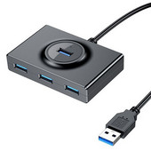 Stalinio kompiuterio pelės klaviatūra didelės spartos išplėstinis adapteris duomenų perdavimas 4 prievadai USB 3.0 šakotuvas USB plėtiklis