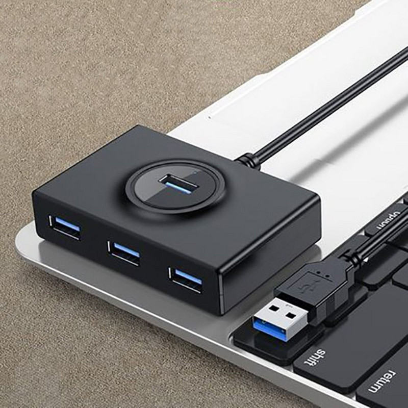 Stalinio kompiuterio pelės klaviatūra didelės spartos išplėstinis adapteris duomenų perdavimas 4 prievadai USB 3.0 šakotuvas USB plėtiklis