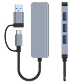 Pre Macbook ARK Multimedia 4-portový USB Hub USB A Type-C na 4*USB 3.0 adaptér USB rozbočovač typu C dokovacia stanica