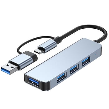 За Macbook ARK Мултимедия 4-портов USB хъб USB A тип C към 4*USB3.0 адаптер Usb сплитер тип c докинг станция