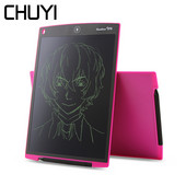 CHUYI 12 hüvelykes LCD írótábla rajz Ultravékony elektronikus tábla Papírmentes kézírási padok Grafikus táblagépek táblák gyerekeknek ajándék