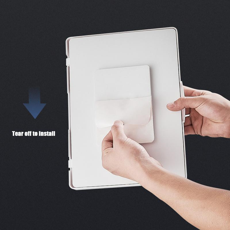 Nástenný držiak na tablet do sprchy, vodotesný držiak na tablet do sprchy, otočný o 180 stupňov, polica s dotykovou obrazovkou proti zahmlievaniu...