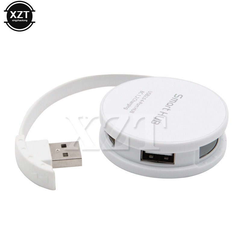 1 PC USB 2.0 šakotuvas 4 prievadas 4 prievadų USB Hab nešiojamieji šakotuvai USB skirstytuvo laidas, skirtas iPhone nešiojamojo kompiuterio planšetiniam kompiuteriui didelės spartos