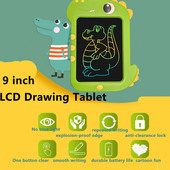 9 collu krāsains rakstāmgalds zīmēšanas planšetdatora LCD ekrāns digitālās grafiskās planšetdatori Elektroniskās rokraksta spilventiņi Rotaļlietas bērnam Dāvana
