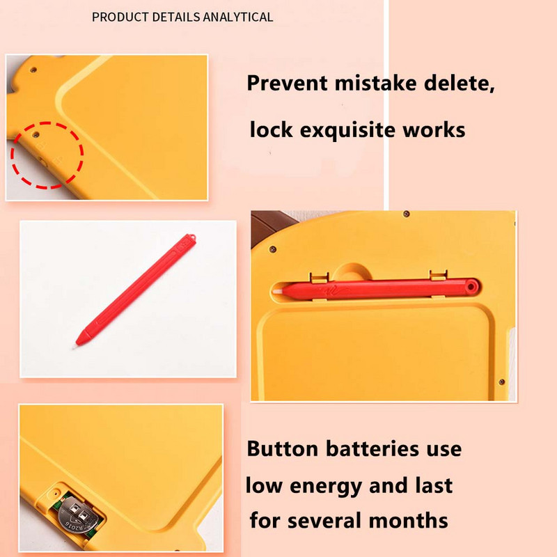 9 collu krāsains rakstāmgalds zīmēšanas planšetdatora LCD ekrāns digitālās grafiskās planšetdatori Elektroniskās rokraksta spilventiņi Rotaļlietas bērnam Dāvana