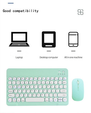 Candy Color Bluetooth клавиатура за iPad 10th Air 5 Mipad 5 Samsung Huawei Lenovo Tablet Безжична клавиатура+USB кабел