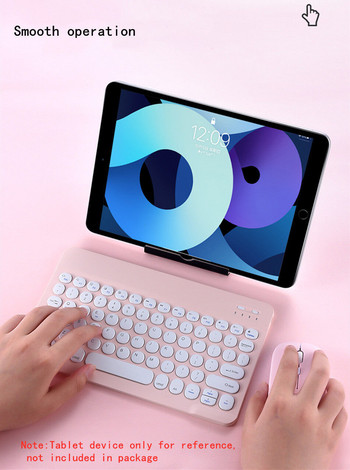 Candy Color Bluetooth клавиатура за iPad 10th Air 5 Mipad 5 Samsung Huawei Lenovo Tablet Безжична клавиатура+USB кабел