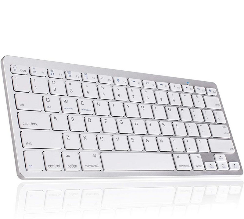 Itin plona belaidė Bluetooth klaviatūra, skirta iPad, iPhone, Samsung, Android, Windows, asmeniniam kompiuteriui, planšetinių kompiuterių telefonų klaviatūra