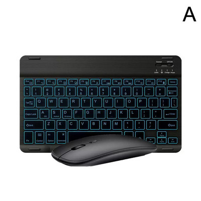 10 hüvelykes háttérvilágítású iPad billentyűzethez és egérhez Háttérvilágítású Bluetooth billentyűzet IOS rendszerhez Android Windows vezeték nélküli billentyűzet és egér A1P1