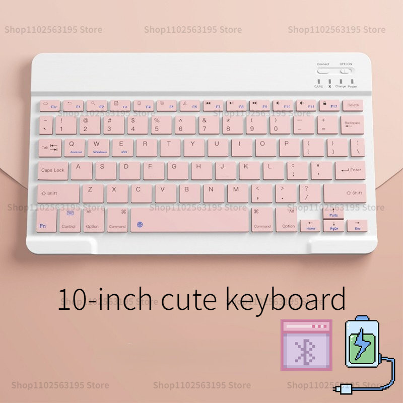 Nauja iPad Bluetooth belaidė klaviatūra įkraunama nutildymo itin plona mini, tinkanti Android IOS Windows Phone planšetiniam kompiuteriui