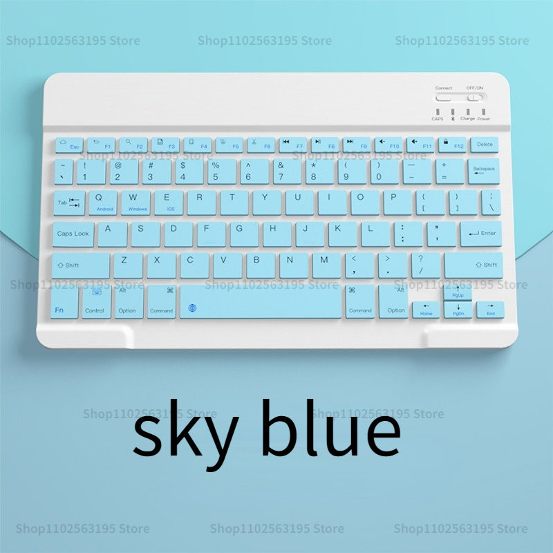 Nauja iPad Bluetooth belaidė klaviatūra įkraunama nutildymo itin plona mini, tinkanti Android IOS Windows Phone planšetiniam kompiuteriui