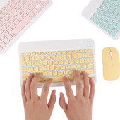 1 set 10 inča univerzalne bežične Bluetooth tipkovnice miša za iPad tablete prijenosna računala pametne telefone s USB kabelom