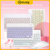 Tastatură și mouse fără fir RYRA roz Mini tastatură Tastatură engleză pentru tabletă IOS Android IPhone Ipad Tastatură TV