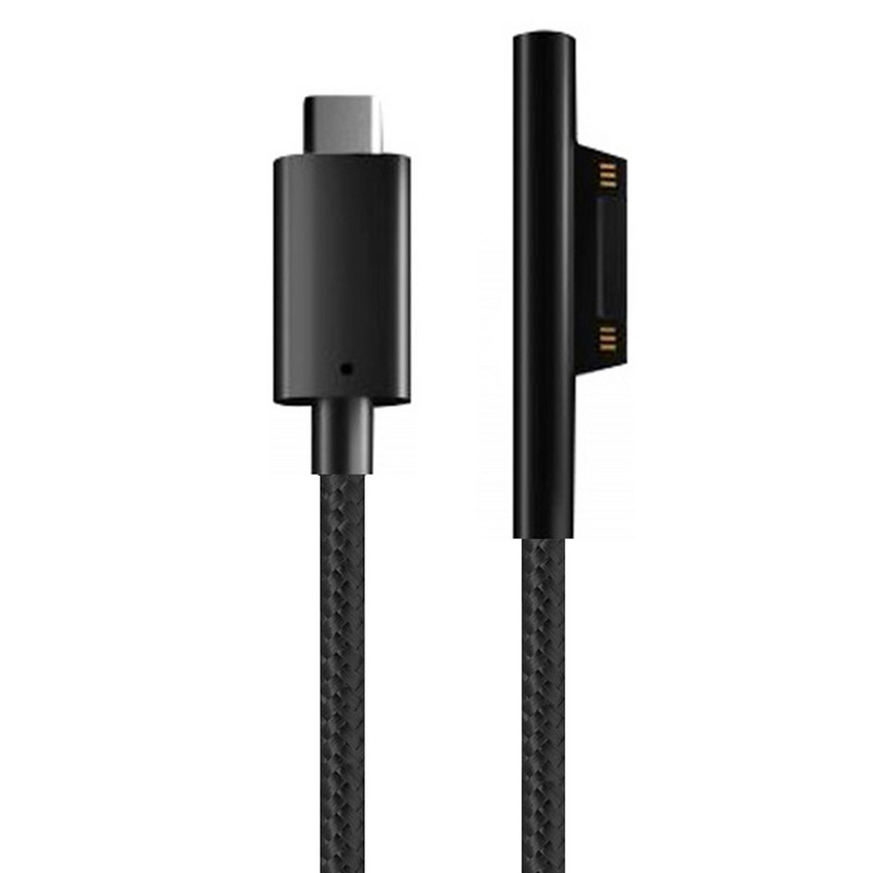 Besegad 1,5 m 15 V USB tipo C maitinimo šaltinio įkrovimo adapterio laidas namų sieninis įkroviklis, skirtas Microsoft Surface Pro 6 5 4 3 planšetiniam kompiuteriui