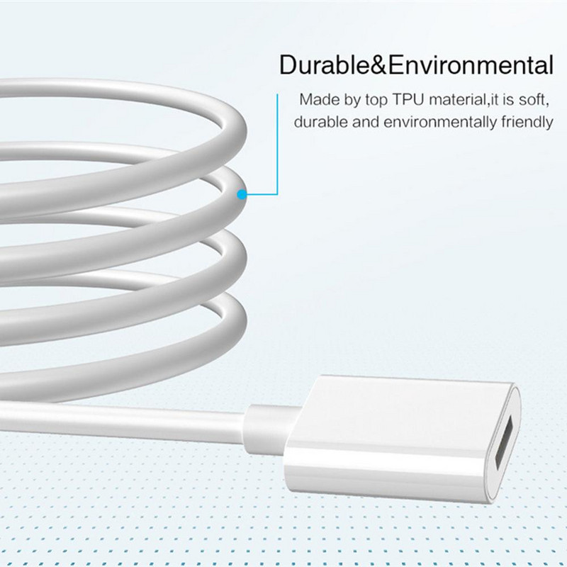 RAXFLY USB зарядно за Apple Pencil Кабел за зареждане от мъжки към женски удължителен конектор за зареждане Адаптер USB кабел за iPad Pencil