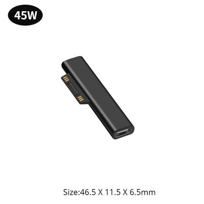 15V/3A USB C moteriškas PD greito įkrovimo keitiklio magnetinio įkroviklio adapterio kištukas, skirtas Microsoft Surface Pro 7/6/5/4/3/Go/Book1/2