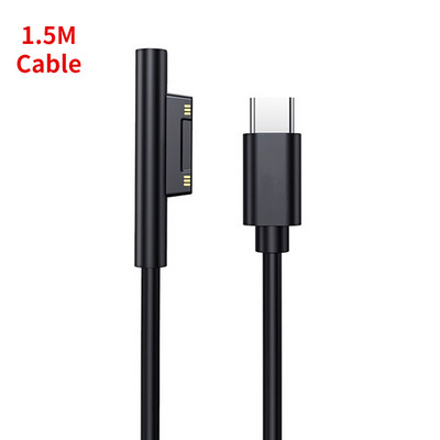 15V/3A USB C moteriškas PD greito įkrovimo keitiklio magnetinio įkroviklio adapterio kištukas, skirtas Microsoft Surface Pro 7/6/5/4/3/Go/Book1/2