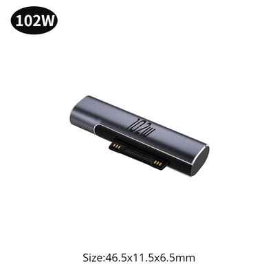 102W оригинален PD адаптер за бързо зареждане Type-C, таблет, магнитен конвертор, зарядно устройство за Microsoft Surface Pro X 8 7 6 5 4 3 Go Book