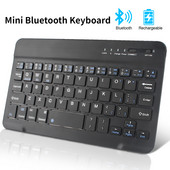 Mini Bluetooth tastatūra bezvadu tastatūra, uzlādējama iPad tālrunim planšetdatora tastatūra Android ios Windows klēpjdatoram