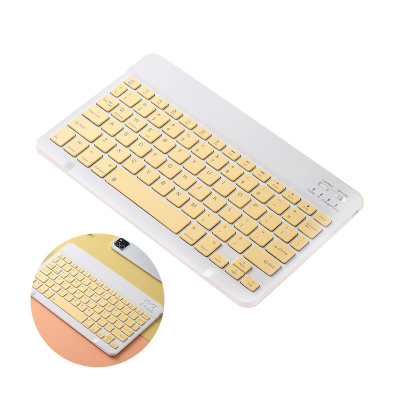 Bezvadu tastatūra planšetdatoram iPad iPhone ar Bluetooth saderīga uzlādējama 10 collu Teclado Android iOS Windows sistēmai