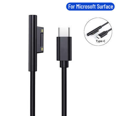 USB тип C захранване PD адаптерен кабел за бързо зареждане за Microsoft Surface Pro