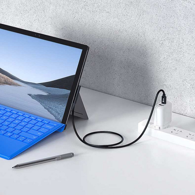 USB-tüüpi C toiteallika PD kiirlaadija adapteri kaabel Microsoft Surface Pro jaoks