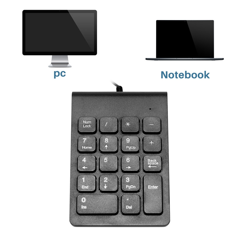 Mini tastatură numerică cu fir USB Tastatură numerică 18 taste Tastatură digitală pentru contabilitate Teller Laptop Windows Android Notebook Tablete PC