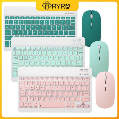 RYRA IPadi klaviatuuri ja hiire kombineeritud juhtmeta klaviatuur Teclado IPadi Xiaomi jaoks Samsung Huawei tahvelarvuti Android IOS jaoks