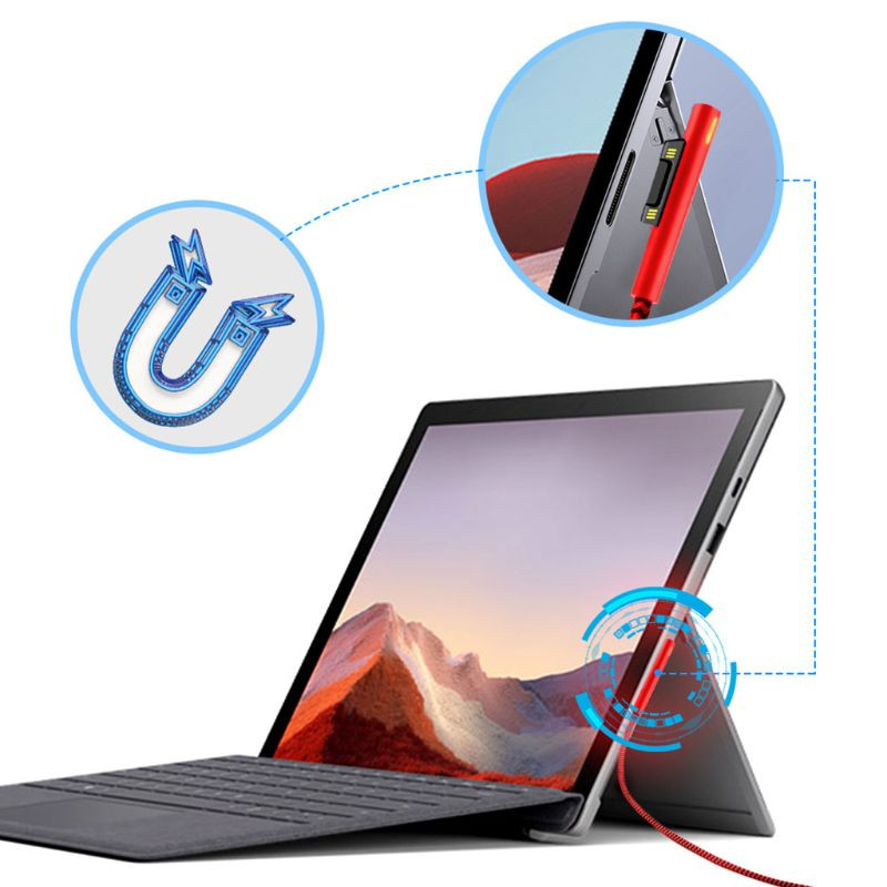 1,8 m USB C tipa barošanas avota lādētāja adapteris 15 v 3 A Pd ātrās uzlādes kabelis, kas paredzēts Microsoft Surface Pro 3 4 5 6 7