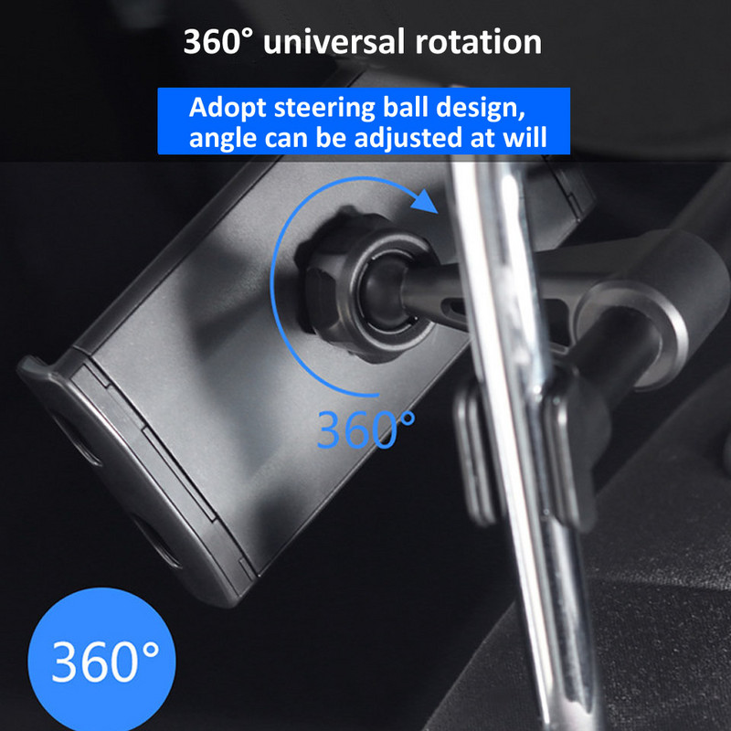 Universalus 4–11 colių įmontuotas planšetinio kompiuterio laikiklis, skirtas iPad Air 1 Air 2 Pro 9.7 galinės sėdynės atramos stovo planšetinio kompiuterio priedai automobiliuose