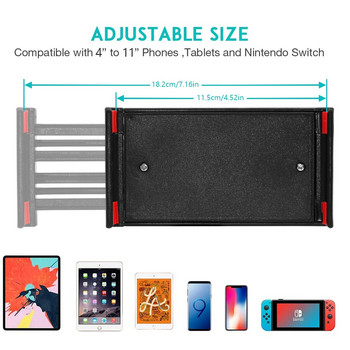 Xnyocn Универсална стойка за таблет PC Автомобилен вентилационен отвор 4 до 11 инча Стойка за монтиране на телефон за IPad Pro Mini Air Iphone Samsung Xiaomi Pad