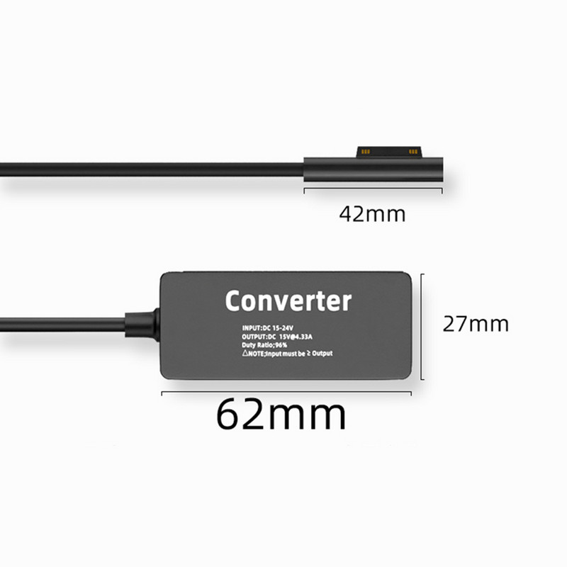 15 V-os 65 W-os táptöltő konverter adapter túlterhelés elleni védelem PD gyorstöltő kábel Microsoft Surface Pro 8/7/6/5/4/3/GO/BOOK