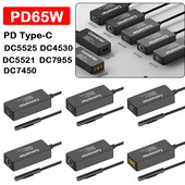 15V 4A 65W planšetdatora lādētājs Microsoft Surface Pro X 9 8 7 6 5 4 3 Go strāvas adapteris Ātrās uzlādes planšetdatora klēpjdatora lādētāja vads