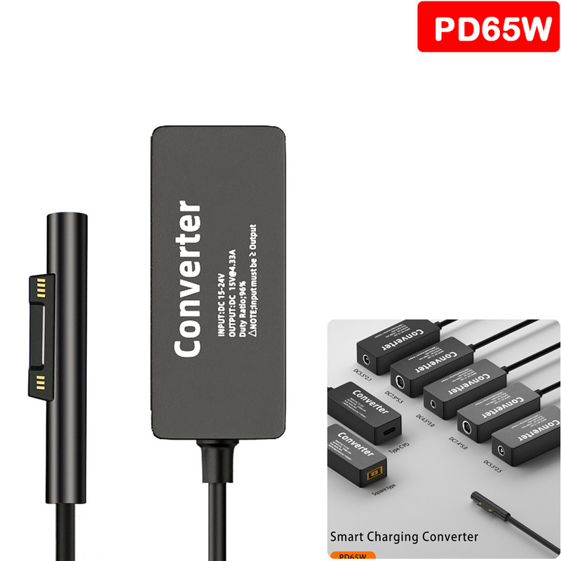 15V 4A 65W planšetdatora lādētājs Microsoft Surface Pro X 9 8 7 6 5 4 3 Go strāvas adapteris Ātrās uzlādes planšetdatora klēpjdatora lādētāja vads