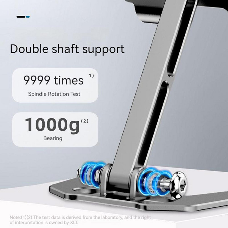 Metalinis planšetės stovas Mobiliojo telefono laikiklis sulankstomas laikiklis Ergonomiški kampai Reguliuojamas neslystantis stalinis stovas