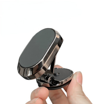 Метална магнитна стойка за телефон за кола Cell GPS Сгъваема опора за iPhone 13 Max Регулируема скоба 360 магнит Държач за мобилно табло